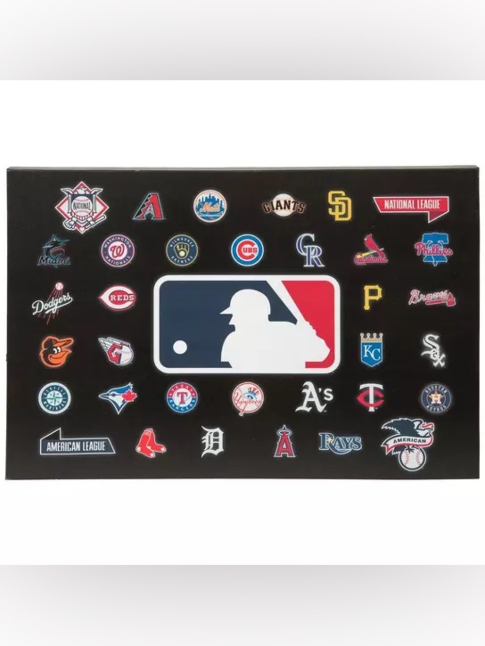 Light Up MLB Logos Canvas Wall Decor